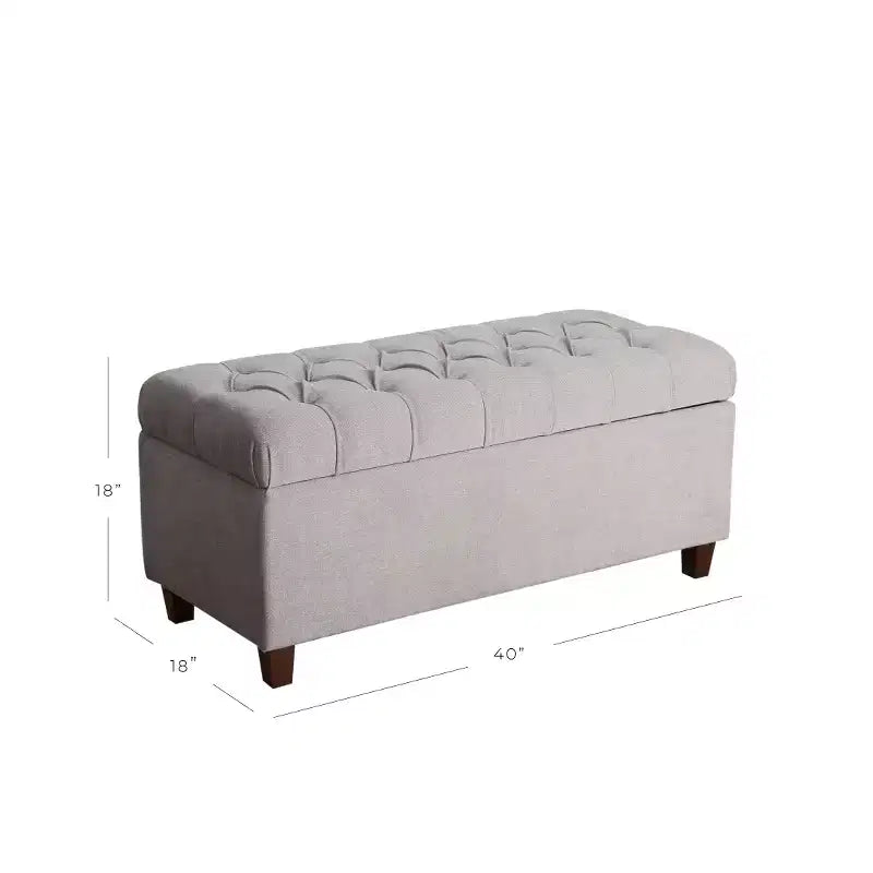 Banc de rangement capitonné