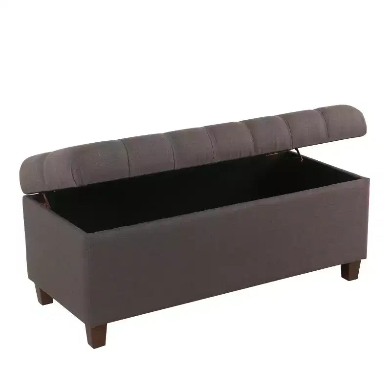 Banc de rangement capitonné