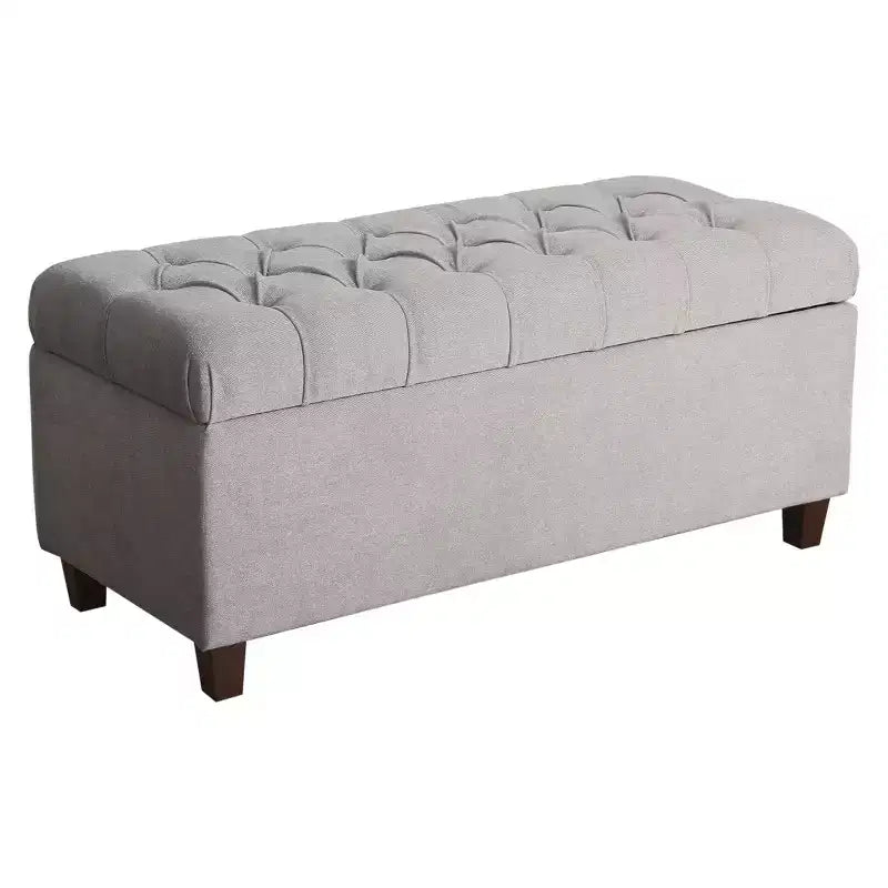 Banc de rangement capitonné