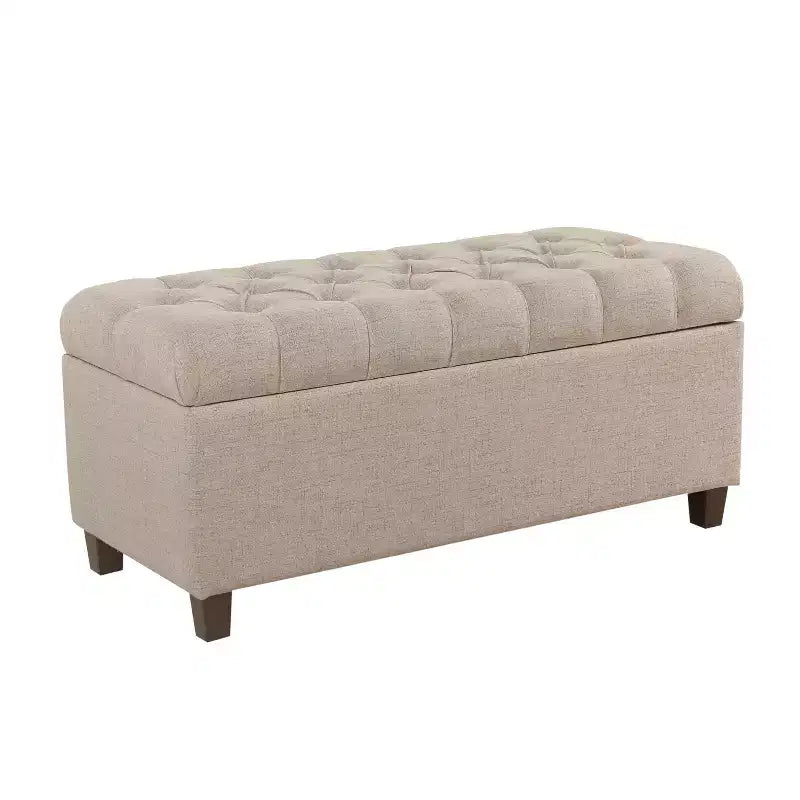 Banc de rangement capitonné